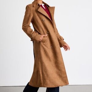 Lulus Talissa Light Brown Suede Double-breasted Trench Coat - Size M